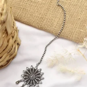 Oxidised Silver Maang Tikka